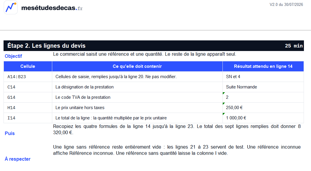 Capture 2, le devis automatisé terminé